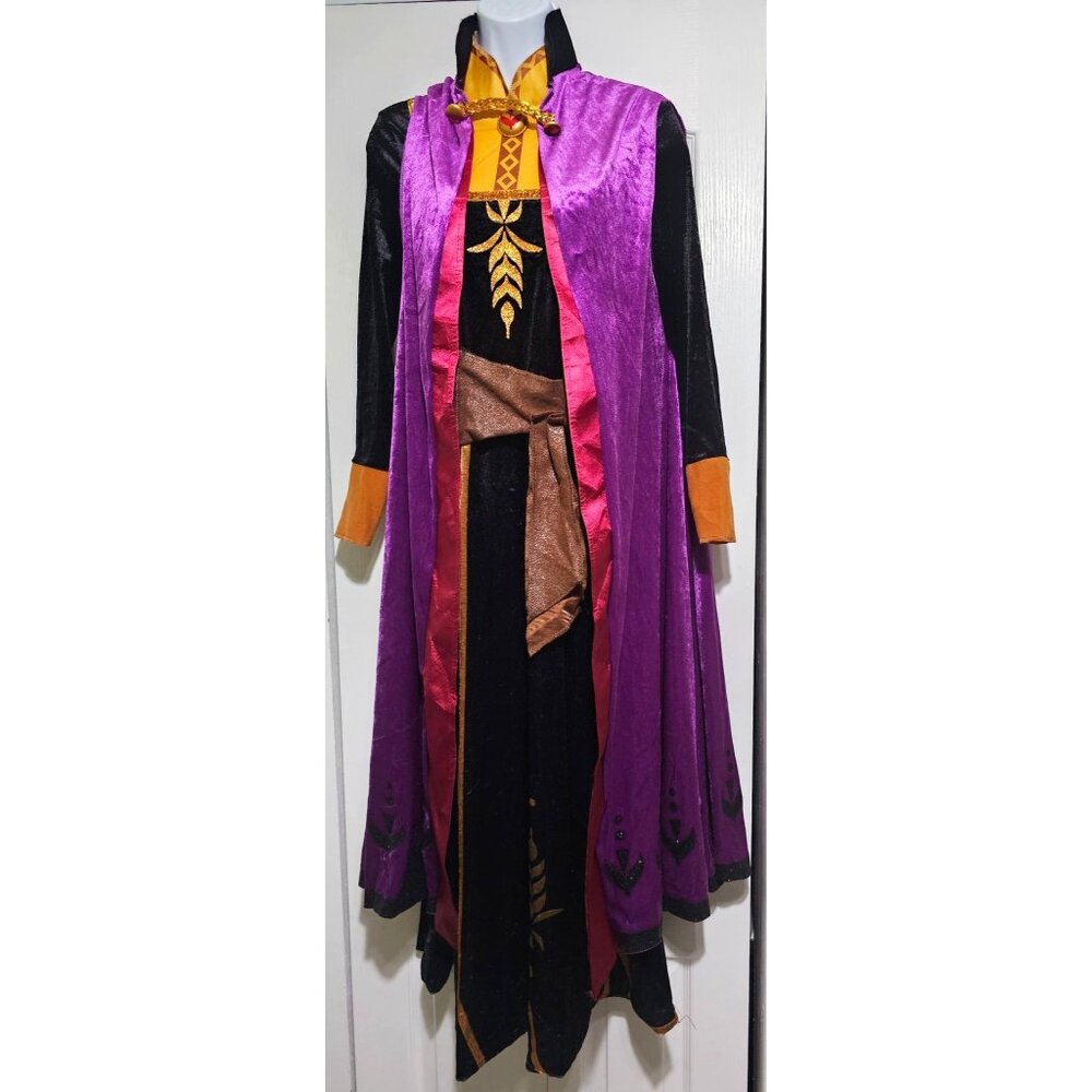Frozen 2 Deluxe Anna Adult Costume Velvet Dress Cape Disguise Women Teen XS/S